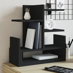 Organizer na biurko, czarny, 49x20x52,5 cm - Przyborniki na biurko - miniaturka - grafika 1