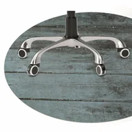 Podnóżki, podpórki, podkładki - Mata pod fotel ochrona paneli Niebieskie deski fi100 cm - miniaturka - grafika 1