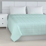 Narzuty - Dekoria Narzuta pikowana w kratę pastelowy błękit szer.260 × dł.210 cm Cotton Panama 498-702-10 - miniaturka - grafika 1