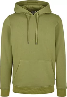 Bluzy męskie - Urban Classics Męska bluza z kapturem z bawełny ekologicznej Organic Basic Hoody, bluza z kapturem dla mężczyzn w wielu kolorach, rozmiary S - 5XL, Newolive, XXL - grafika 1