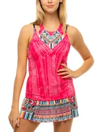 Koszulki sportowe damskie - Damski podkoszulek Lucky in Love  Pretty In Ink Bralette Tank Shocking Pink S - miniaturka - grafika 1