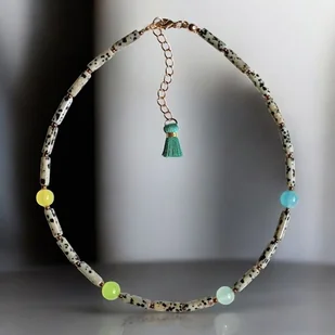 Choker : summer JASPER collection : jaspis i jadeit - Naszyjniki - miniaturka - grafika 1