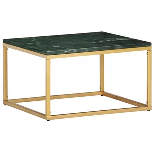 vidaXL vidaXL Stolik kawowy, zielony, 60x60x35 cm, kamień o teksturze marmuru - Ławy i stoliki kawowe - miniaturka - grafika 1
