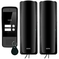 Domofony - Eura-Tech Domofon EURA ADP-26A3 Czarny - miniaturka - grafika 1