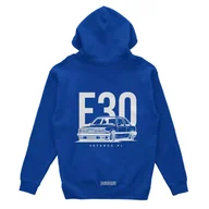Odzież do sportów motorowych - Bluza z kapturem BMW E30 Classic niebieska-3XL - miniaturka - grafika 1