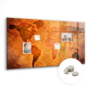 Szklana Tablica Magnetyczna - 120x60 cm, Duża mapa świat - Tablice i flipcharty - miniaturka - grafika 1