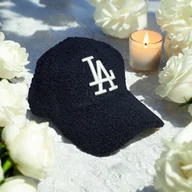 Czapki i chusty sportowe męskie - 2 x Czapka Z Daszkiem Wełniana Baranek MODNY DODTAEK LOGO CIEPŁA STYLOWA CZ - miniaturka - grafika 1