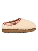 Kapcie damskie - UGG Kapcie "Tasman Maxi Curly" w kolorze kremowym z wełny owczej - miniaturka - grafika 1