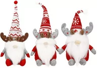 Ozdoby bożonarodzeniowe - Skrzat ozdoba świąteczna 3 szt. renifer krasnal świąteczny, gnom - miniaturka - grafika 1
