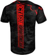 Koszulki sportowe męskie - Octagon T-Shirt Koszulka Techniczna Marble Camo Red - miniaturka - grafika 1