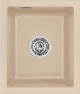 Zlewozmywak ceramiczny SYSTEMCERAM Mera 32 U Sand Korek automatyczny 5361 02 - Zlewozmywaki - miniaturka - grafika 1