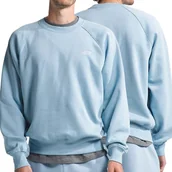 Bluzy męskie - The North Face bluza męska błękitna ocieplana bez kaptura NF0A86WAQEO XL - miniaturka - grafika 1