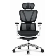 Fotele i krzesła biurowe - Fotel biurowy HELL'S CHAIR HC- 1044 Czarno-biały - miniaturka - grafika 1