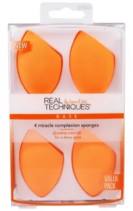 Real Techniques 4 Miracle Complexion Sponges - Zestaw czterech gąbek do podkładu - 91553 REAMSCD91 - Pędzle do makijażu - miniaturka - grafika 1