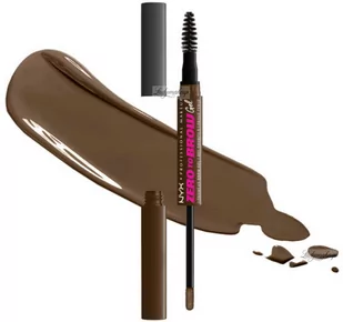 NYX Professional Makeup - ZERO to BROW Longwear Brow Gel - Długotrwały, wodoodporny żel do brwi - 2 ml - CHOCOLATE - Akcesoria i kosmetyki do stylizacji brwi - miniaturka - grafika 1