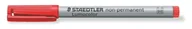 Foliopisy - Foliopis zmywalny M czerwony Lumocolor Staedtler - miniaturka - grafika 1