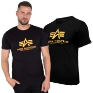 Odzież taktyczna i umundurowanie - Koszulka Alpha Industries Basic Neon Print 100501NP 477 - Czarna 3XL - miniaturka - grafika 1
