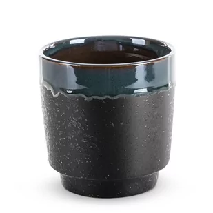 Donica Ceramiczna Hania 14X14X14 Czarna + Zielona X2 - Donice - miniaturka - grafika 1