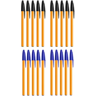 20 szt. x długopis BIC Orange Original Fine 0,8 mm: 10x niebieski i 10x czarny - Długopisy - miniaturka - grafika 1