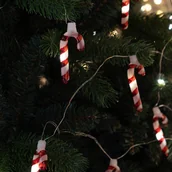 Oświetlenie świąteczne - Sirius Łańcuch świetlny LED Hannah Candy Cane czerwony - miniaturka - grafika 1