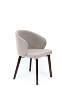 Krzesła - Flavio 5 krzesło tapicerowane beżowe nogi orzech - miniaturka - grafika 1