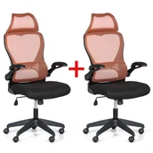 Fotele i krzesła biurowe - Krzesło biurowe LUCAS 1+1 GRATIS, pomarańczowy - miniaturka - grafika 1