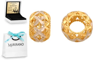 Rodium Złota zawieszka 585 przewlekana ażurowe PREZENT RD-42722 - Zawieszki - miniaturka - grafika 1