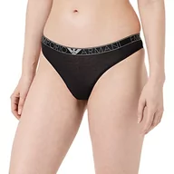 Majtki damskie - Emporio Armani Stringi Dreamy Wiskoza Bi-Pack dla kobiet Panties, czarny, S - miniaturka - grafika 1