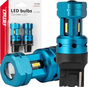 Żarówki led canbus t20 7440 w21w 4smd 1860 white 12v 24v amio-04254 - Żarówki samochodowe - miniaturka - grafika 1