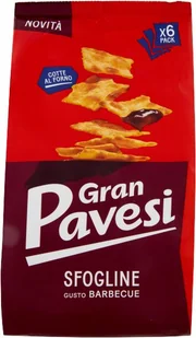 Krakersy Sfogline Barbecue 180g - Gran Pavesi - Pieczywo chrupkie - miniaturka - grafika 1