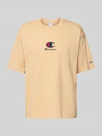 Koszulki męskie - T-shirt z wyhaftowanym logo - miniaturka - grafika 1