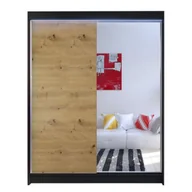 Szafy - Szafa z drzwiami przesuwnymi Camino I z oświetleniem RGB, Czarny / Dąb Artisan - miniaturka - grafika 1