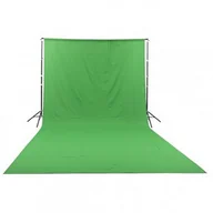 Tła fotograficzne - GlareOne materiałowe Green Screen Backdrop 3x6 m - zielone - miniaturka - grafika 1