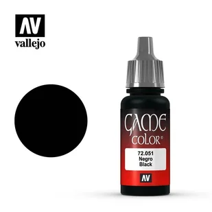 Vallejo Farba akrylowa Game Color - Black nr 72051 / 17ml Vallejo 72051 - Kolejki i akcesoria - miniaturka - grafika 2