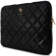 Torby na laptopy - Guess Quilted 4G Sleeve - Etui na notebooka 15" / 16" (czarny) - miniaturka - grafika 1