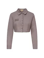 Koszule damskie - BALOU Damska koszula bawełniana i lniana, stalowo-szara, UK 8, Szara stal, 34 - miniaturka - grafika 1