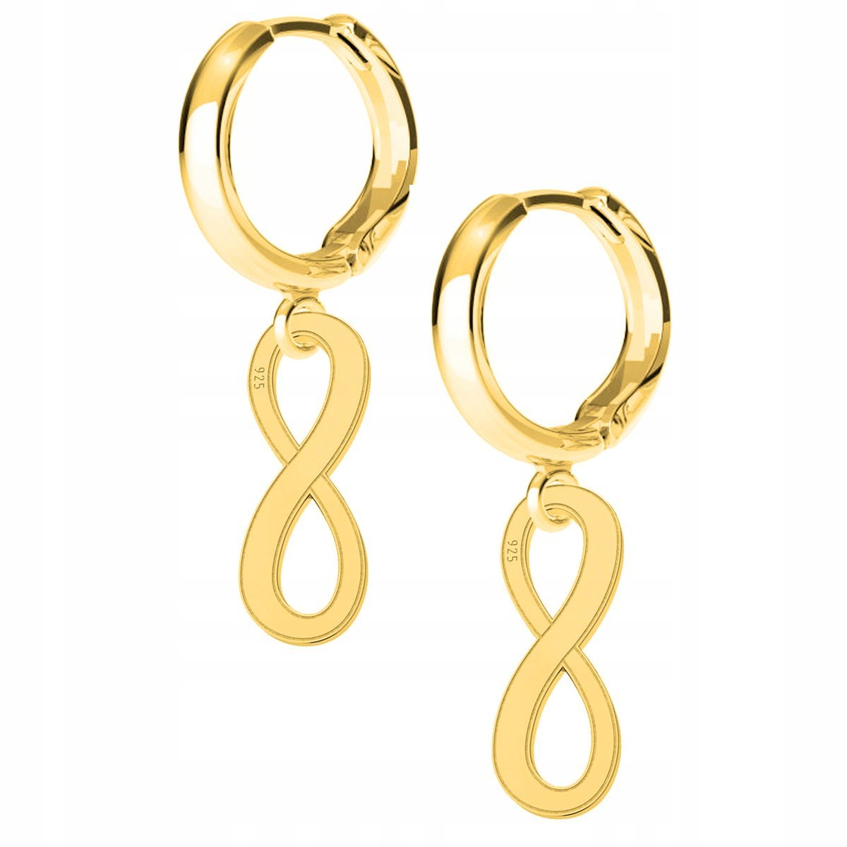 Kolczyki złote Nieskończoność 925