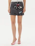 Spódnice - Desigual Spódnica mini Caramelo 24WWFWX2 Szary Regular Fit - miniaturka - grafika 1