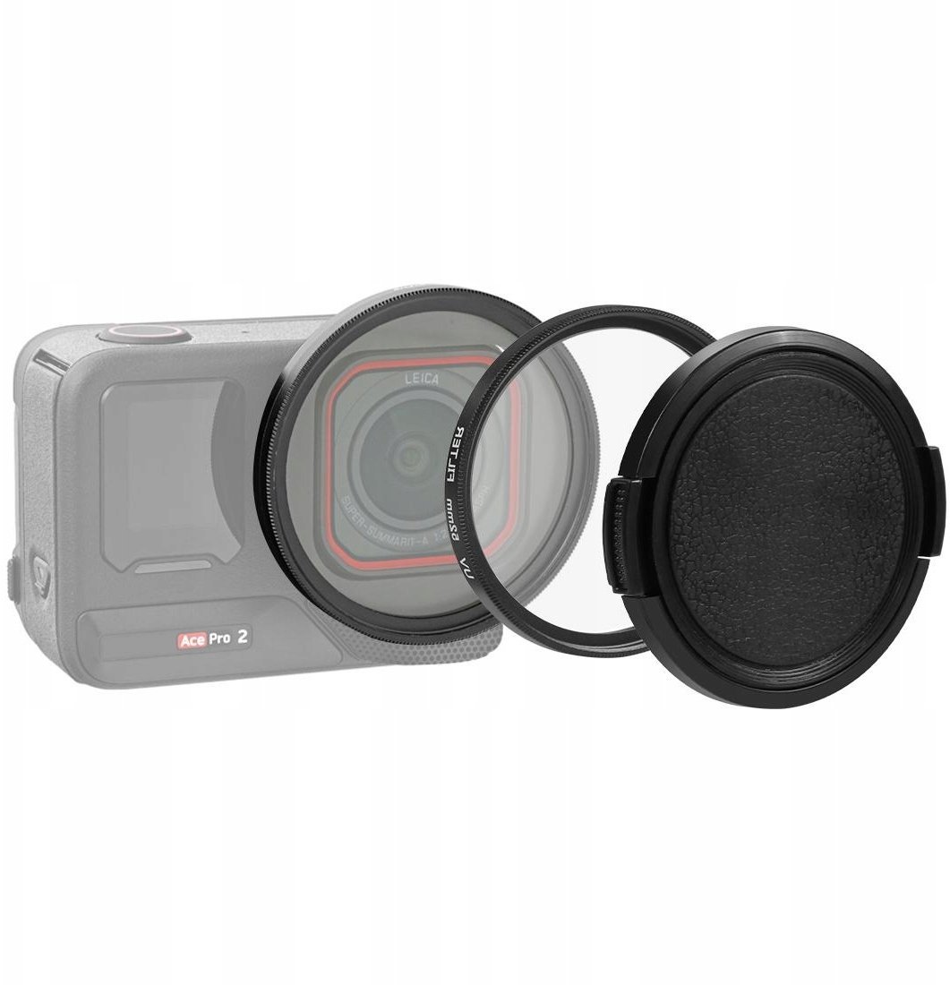 Filtr Puluz Zestaw 3w1 Filtr Uv Adapter Na Filtry 52mm Dekielek Do Insta360 Ace Pro 2 / Pu770b