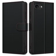 Etui i futerały do telefonów - Etui TECH-PROTECT Wallet RS do Apple iPhone 16E Czarno-czerwony - miniaturka - grafika 1
