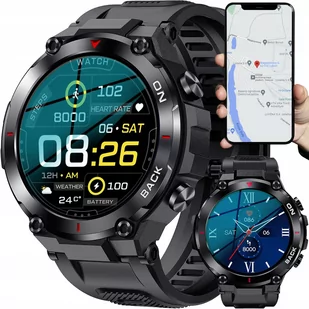 SMARTWATCH Z GPS ZEGAREK MĘSKI POLSKIE MENU 480mAh K37 - Monitory aktywności - miniaturka - grafika 1