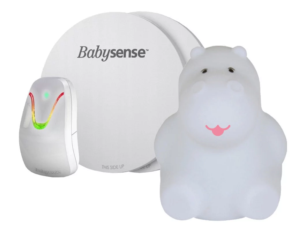 BabySense Monitor oddechu 7 + Hipcio MIA by Natulino Innovations | Lampka nocna LED dla dziecka