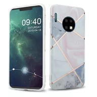 Etui i futerały do telefonów - Pokrowiec Etui Do Huawei MATE 30 w Różowo Biało Złoty Marmur No. 9 Obudowa Case Cover Silikon Plecki Cadorabo - miniaturka - grafika 1
