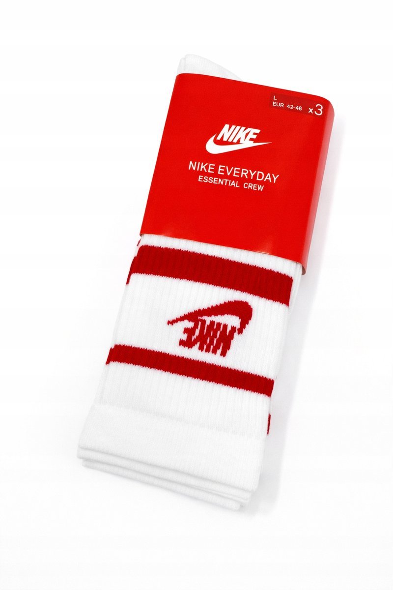 Skarpety długie białe NIKE rozmiar 42-46 3 pary (10308)