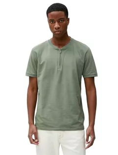 Koszulki męskie - Koton Varsity Crew Neck Short Sleeve T-shirt męski z nadrukiem, Khaki (854), M - grafika 1