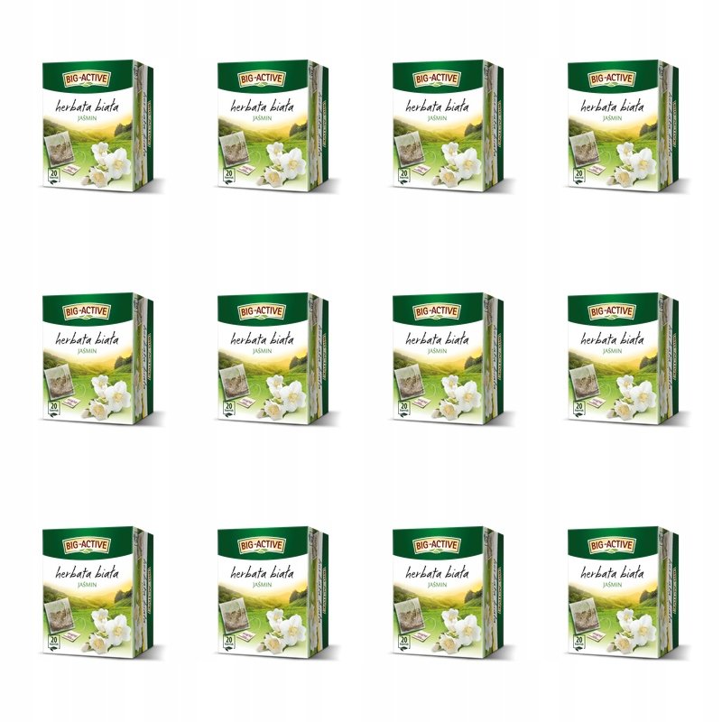 Big-Active Herbata Biała z Jaśminem (20 torebek x 1,5g) 30g X12