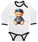 Body dla niemowląt - Body dziecięce Miś Pluszowy Marynarz Kapitan Dzień Misia 98/104 - miniaturka - grafika 1