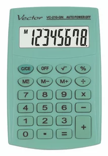 Kalkulator Vector VC-210 GN kieszonkowy - Kalkulatory - miniaturka - grafika 1
