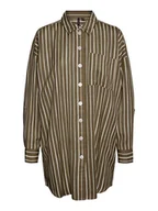 Koszule damskie - Vero Moda Koszula "Ilisa" w kolorze oliwkowo-białym - miniaturka - grafika 1