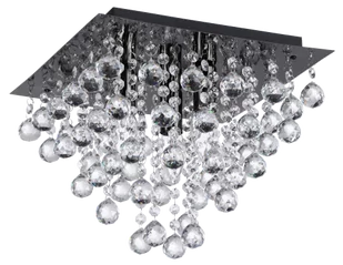 Lancaster crystal - plafon 3 płomienny czarny 627803-29 - Lampy sufitowe - miniaturka - grafika 1
